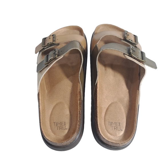 Time and Tru Women's Slip On Sandals Brown Size 9 - Picture 4 of 15